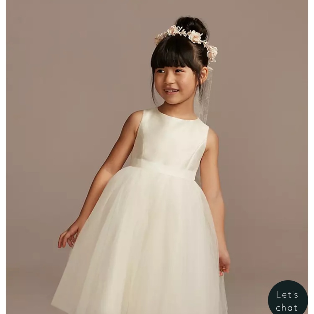 Elegant Cream Tulle Dress for Girls